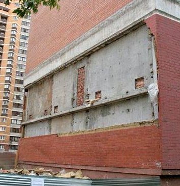 Пример обрушения стены 7 Пример обрушения стены